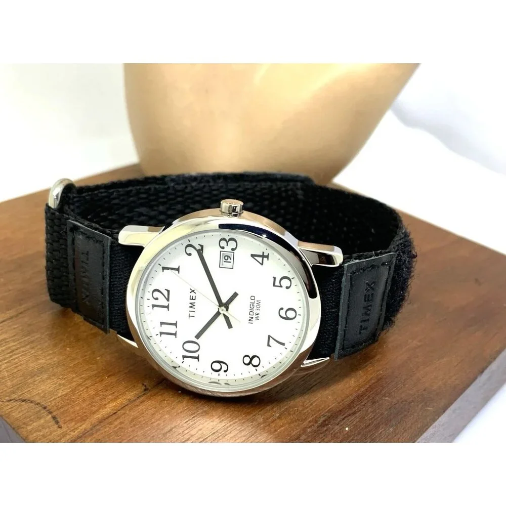 Timex Men's Watch TW2U84900 Easy Reader Quartz Indiglo White Dial Nylon 35mm
